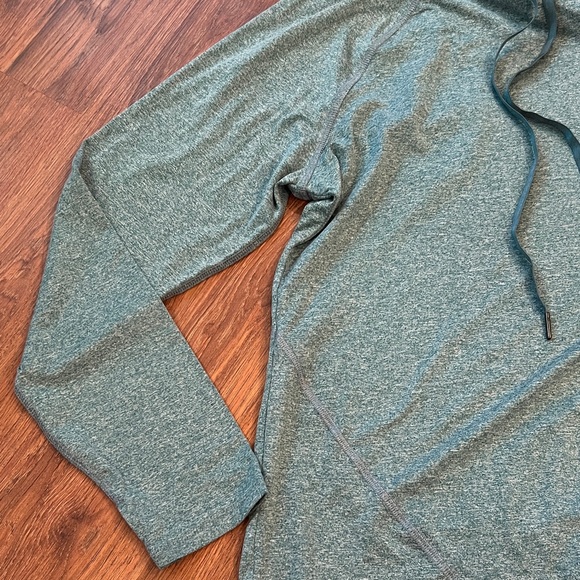 Teal Lightweight Patterned Hooded Top - Picture 6 of 9